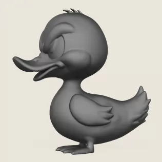 Cartoon Duck Print Ready 3D Model - Model thumbnail 3