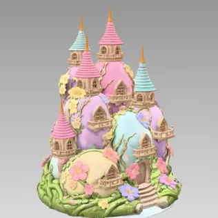 Fantasy Egg Castle STL File– 3D Printable Easter Decoration - Model thumbnail 6