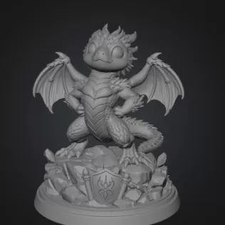 Brave Guardian Dragon STL File for 3D Printing - Model thumbnail 8