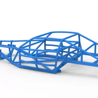 Frame of Vintage Dirt late model Race car Version 2 Scale 1:25 - Model thumbnail 10