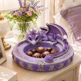 Amethyst Floral Dragon Bowl STL file for 3D Print - Model thumbnail 5