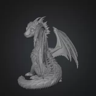 Blossom Meadow Dragon STL File for 3D Print - Model thumbnail 9