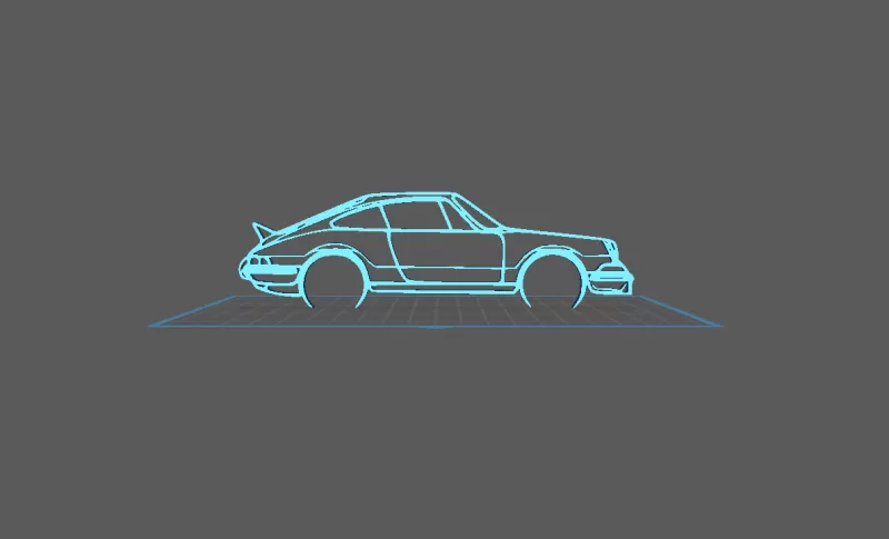 Porsche - Carrera 2.7 RS Wall Art - Model preview 2