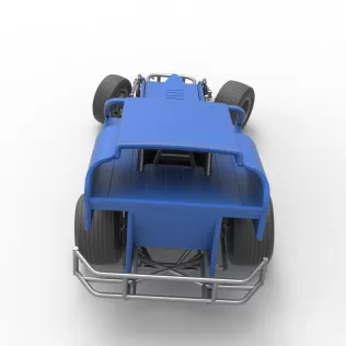 Vintage Dirt Modified stock car Version 2 while turning 1:25 - Model thumbnail 17