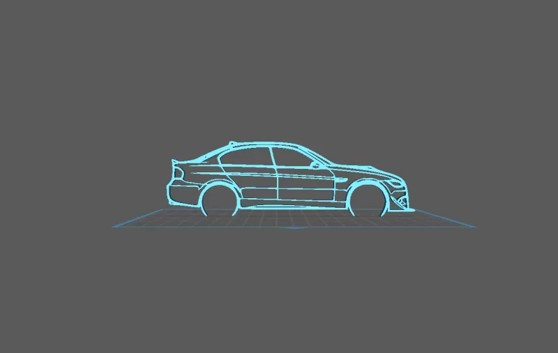 BMW - M3 E90 Wall Art - Model preview 2