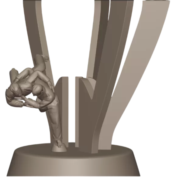 3D Judo Trophy – Premium Model for 3D Printing! - Model preview 11