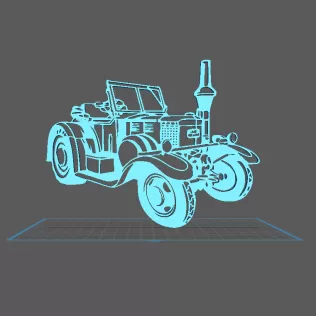 Vintage Car - Land Road Wall Art