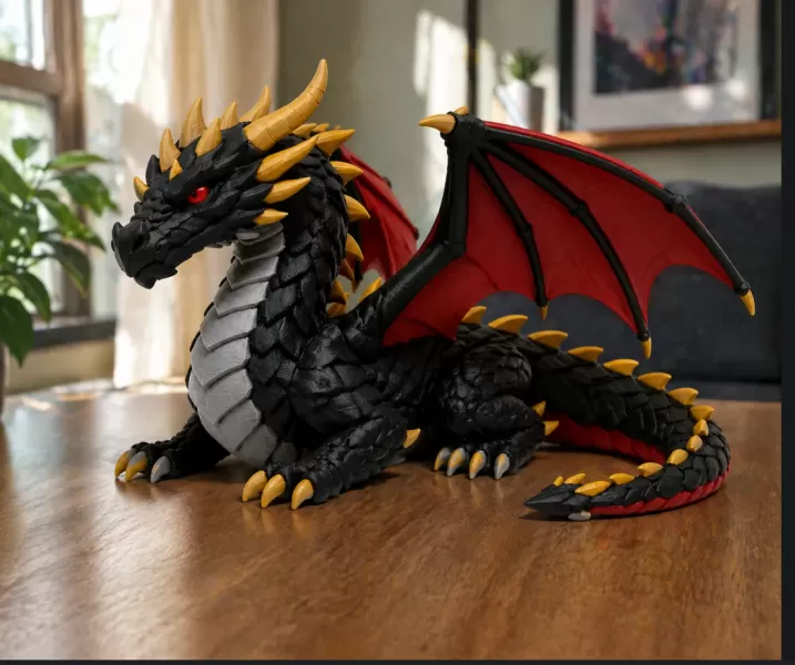 3d-printed-dragon-for-showcae-decoration - Model preview 1
