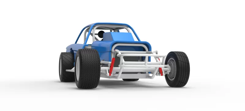 Vintage Dirt Modified stock car Version 10 Scale 1:25 - Model preview 27