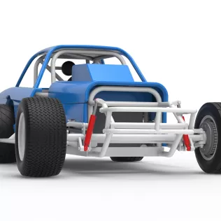Vintage Dirt Modified stock car Version 10 Scale 1:25 - Model thumbnail 27