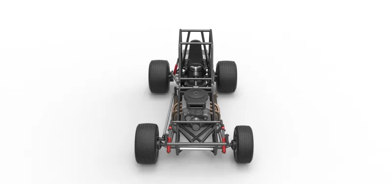 Vintage Dirt Modified stock car Base Version 4 Scale 1:25 - Model preview 8