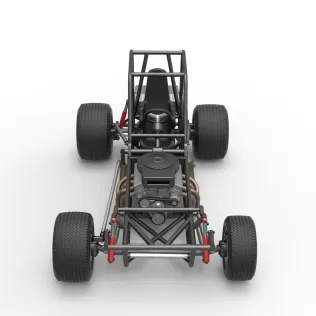 Vintage Dirt Modified stock car Base Version 4 Scale 1:25 - Model thumbnail 8