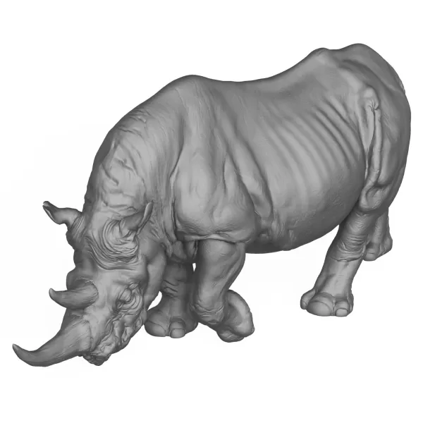 3D Printable Wild Animal Rhinoceros - Model preview 7
