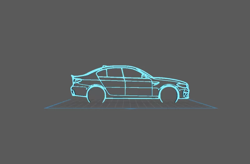BMW - M5 F90 Wall Art - Model preview 2