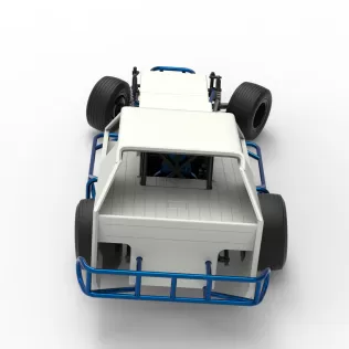 Vintage Dirt Modified stock car V8 while turning Scale 1:25 - Model thumbnail 17