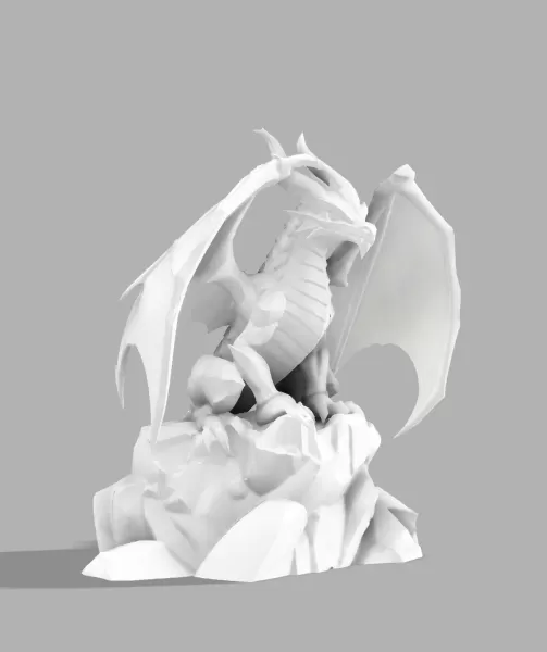 Dragon Guardian Statue - Model preview 3
