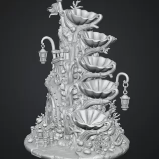 Enchanted Shipwreck Shell Bowl Organizer STL File for 3D Print - Model thumbnail 13