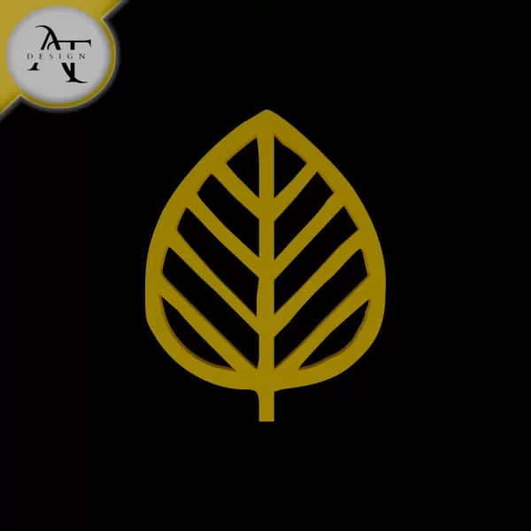 Simple Leaf Symbol - 2D Art - Model preview 1