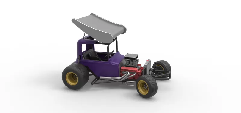 Vintage Winged Supermodified for Dirt while turning Scale 1:25 - Model preview 24