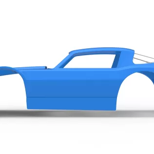 Shell of Vintage Dirt late model Race car Version 3 Scale 1:25 - Model thumbnail 8