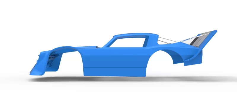 Shell of Vintage Dirt late model Race car Version 3 Scale 1:25 - Model preview 8