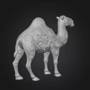 Camel — Ornate Steampunk Statue - Model thumbnail 4