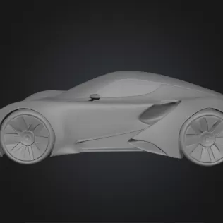 sci-fi car prototype - Model thumbnail 2
