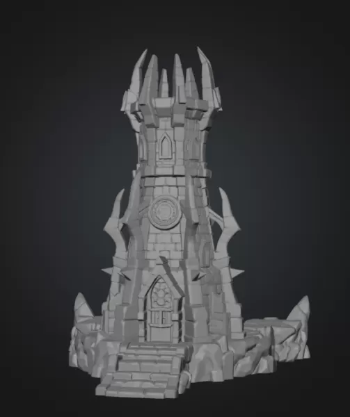 Shadowspire Arcane Tower STL File for 3D Print - Model preview 10