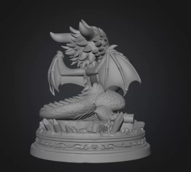 Love Dragon STL File for 3D Printing - Model preview 10