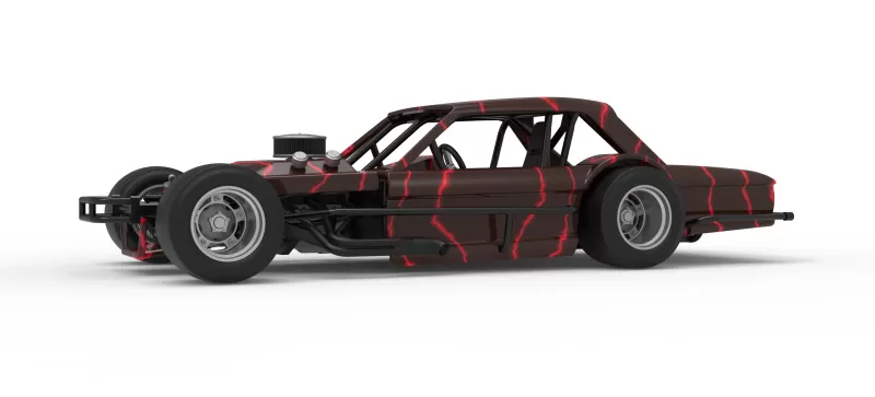 Vintage Asphalt Modified stock car V13 Scale 1:25 - Model preview 2