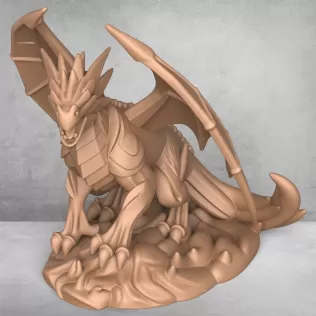 Medieval Dragon Statue