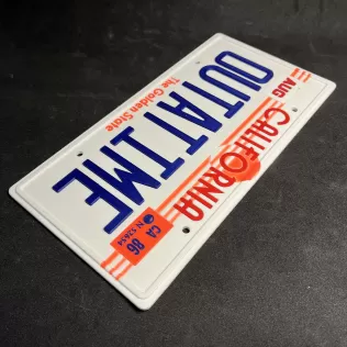 Back to the Future DeLorien Licence Plate Plaque - Model thumbnail 3