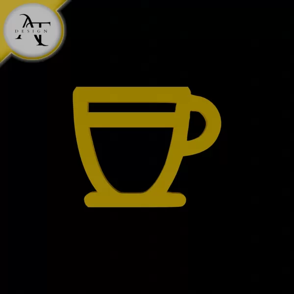 Simple Coffee Cup Symbol - 2D Art - Model preview 1