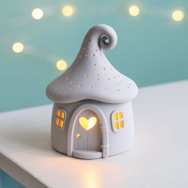 Mushroom House Candle Holder | Magical Christmas Decor | Cozy - Model preview 2