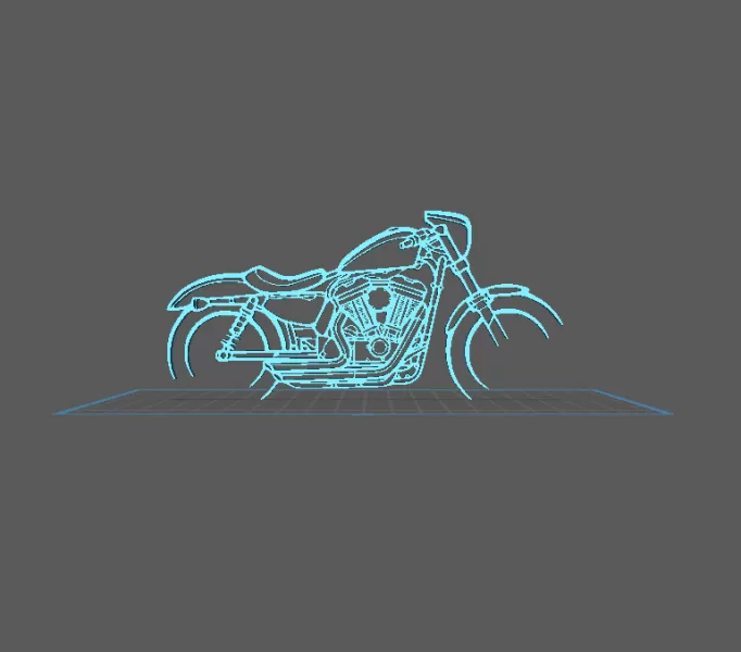 Triumph - Bonneville Bobber Wall Art - Model preview 1