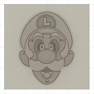 Plaque tête de Luigi