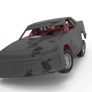 IMCA Stock car while turning Scale 1:25 - Model thumbnail 5