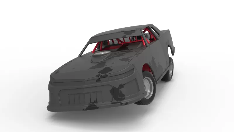 IMCA Stock car while turning Scale 1:25 - Model preview 5