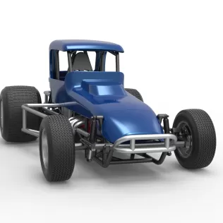 Vintage Sprint car Version 2 Scale 1:25 - Model thumbnail 26