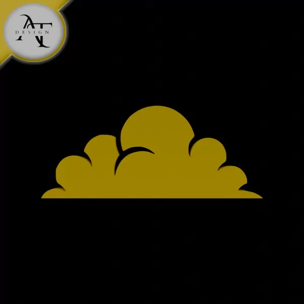 Simple Cloud Symbol - 2D Art - Model preview 1