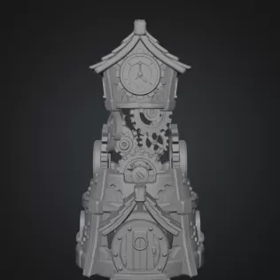 Fantasy Clock Tower STL File for 3D Printing - Model thumbnail 8