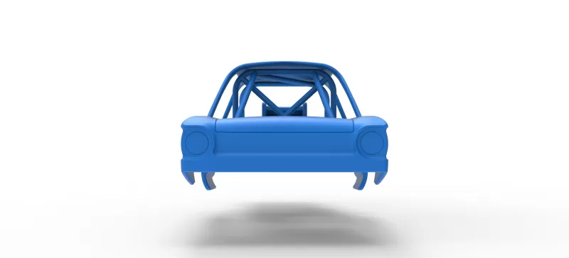 Shell of Vintage Dirt Modified stock car Version 10 Scale 1:25 - Model preview 11