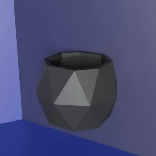 Polygonal Plant Pot Modern 3D Print Design 3D print model - Model thumbnail 1