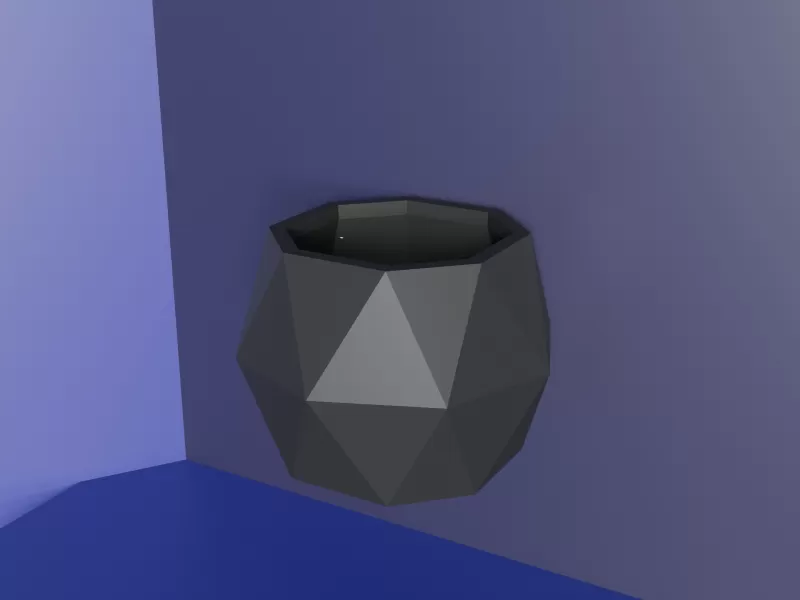 Polygonal Plant Pot Modern 3D Print Design 3D print model - Model preview 1