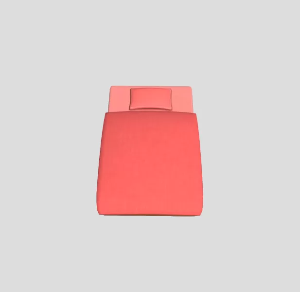 Simple Bed - Model preview 2