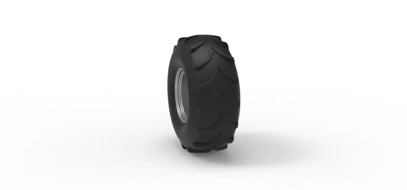 Front wheel from Mud dragster Version 4 Scale 1:25 - Model preview 8
