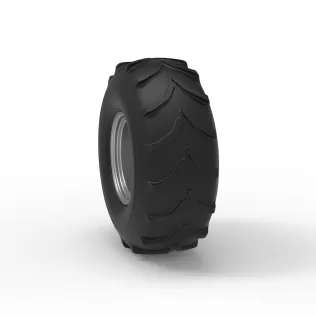 Front wheel from Mud dragster Version 4 Scale 1:25 - Model thumbnail 8