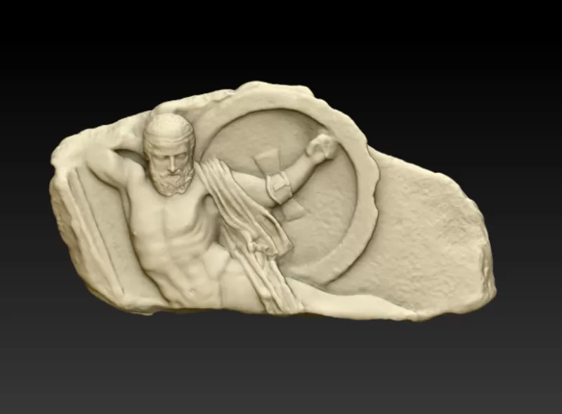 Relief of Fallen Warrior - Model preview 4