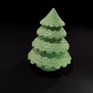 Stylized Woven Christmas Tree Decor - Model thumbnail 3