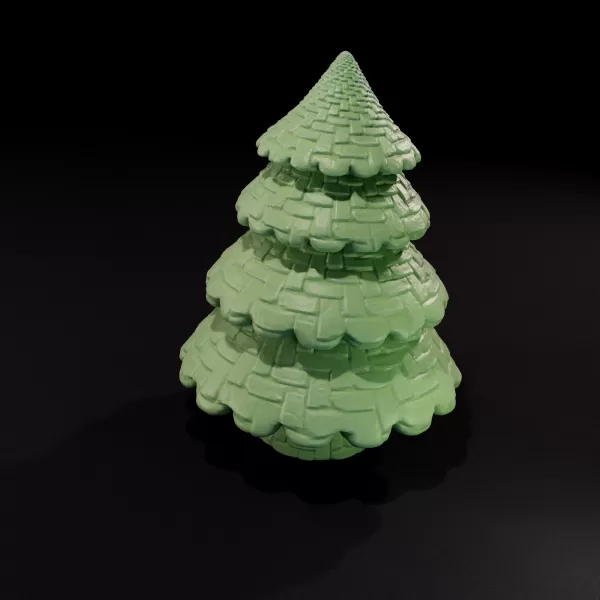 Stylized Woven Christmas Tree Decor - Model preview 3